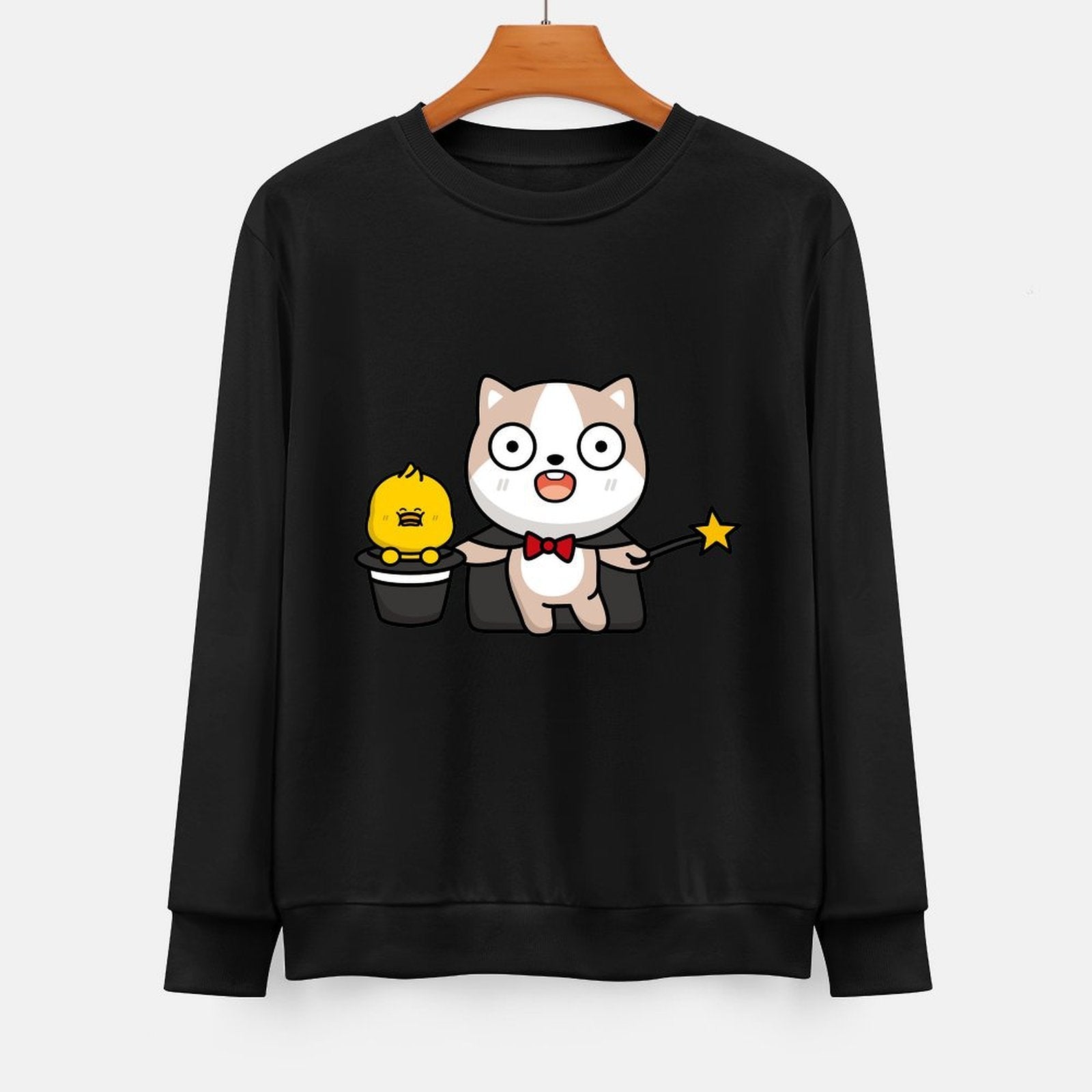 Front Patterned Long Sleeve TopEverydaySeries Retro